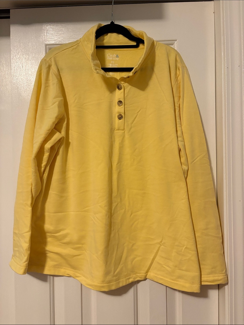 croft & barrow Yellow Long-Sleeve Henley